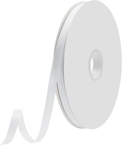Miniatura 85 de Cinta blanca de grogrén de 1-1/2 pulgadas x 50 yardas para envolver regalos, muy adecuada para decoración de bodas, ramos, manualidades, costura