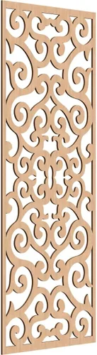 Miniatura 184 de Eveline - Paneles decorativos de pared de madera con calado, 13 3/8 pulgadas de ancho x 34 3/8 pulgadas de alto x 3/8 de alto, roble rojo rojo