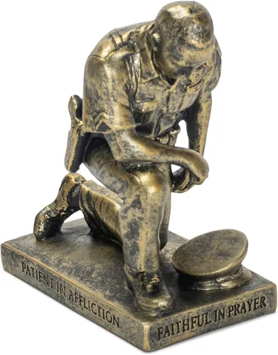 Miniatura 11 de Dicksons Figura de mesa de piedra de resina gris de 5 pulgadas de esposo y esposa rezando