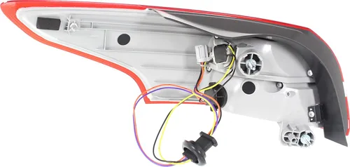 Miniatura 5 de Evan Fischer Conjunto de luz trasera compatible con Ford Focus Sedan 2015-2018, lente roja, exterior del lado del pasajero