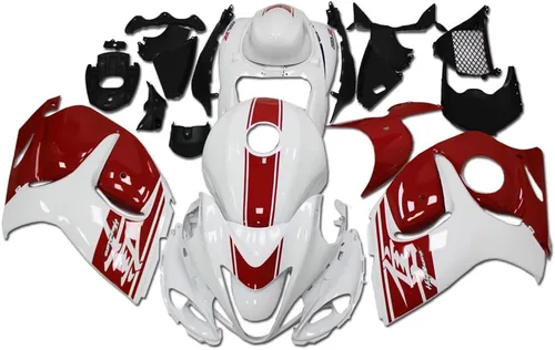 Carenado completo blanco rojo para Suzuki 2008-2019 GSXR 1300 Hayabusa Gen2 inyección ABS plástico Carrocería kit de carrocería del mercado de 01