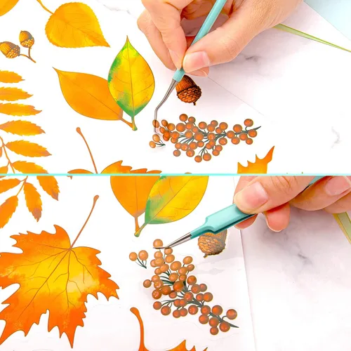 Miniatura 5 de Whaline Herramientas de vinilo de deshierbe de 4 piezas de precisión de acero inoxidable con estuche, kit de herramientas de manualidades de papel