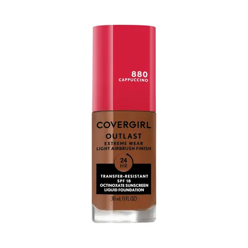 Miniatura 11 de Covergirl Outlast Extreme Wear Base líquida 3 en 1 de cobertura completa, protector solar SPF 18, beige pulido, 1 onza líquida