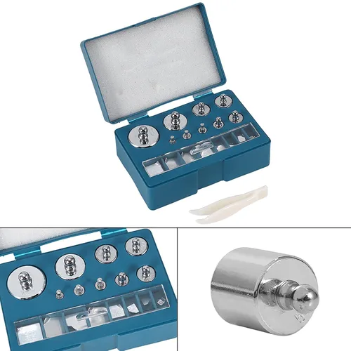 Miniatura 2 de Juego de pesas a escala para calibración de joyas, de precisión 17x 211.1g 10 mg a 100 g, de bolsillo