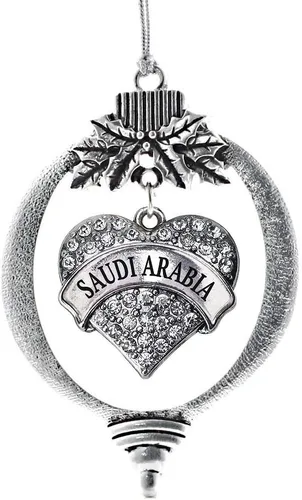 Miniatura 26 de Inspired Silver Adornos festivos de dije de corazón pave de plata con circonitas cúbicas