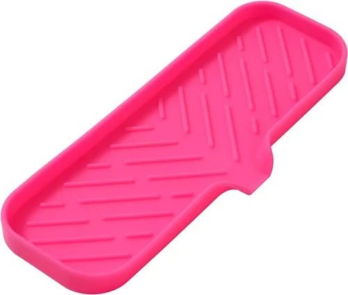 Miniatura 61 de MicoYang Jaboneras de baño de silicona con boquilla de drenaje, organizador de fregadero de cocina, soporte de esponja, bandeja de jabón para Azul