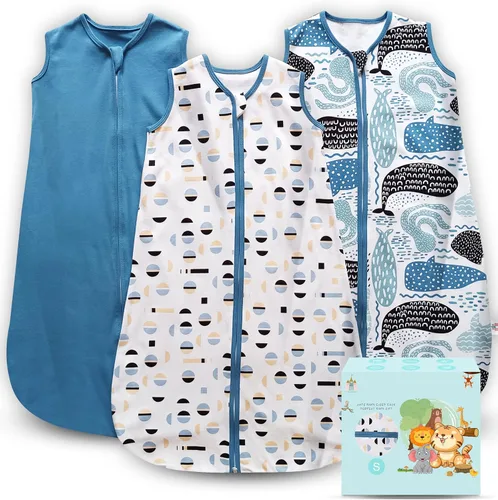Miniatura 24 de Cute Castle Saco de dormir para bebé de 0 a 6 meses, ligero, 100% algodón, cremallera de 2 vías, TOG 0.5, manta de vestir para bebés, ropa de dormir