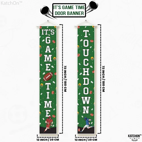 Miniatura 2 de KatchOn, XtraLarge - Cartel de fútbol para porche, 72 x 12 pulgadas, decoración de fiesta de fútbol, pancarta de bienvenida de fútbol de touchdown