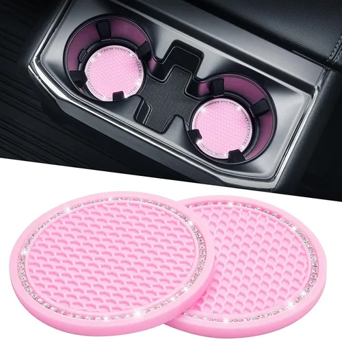 Miniatura 9 de JOYTUTUS – Posavasos para automóvil, 2 unidades, universales, antideslizantes, a prueba de golpes, inserto para portavasos de PVC, 7 cm, accesorios