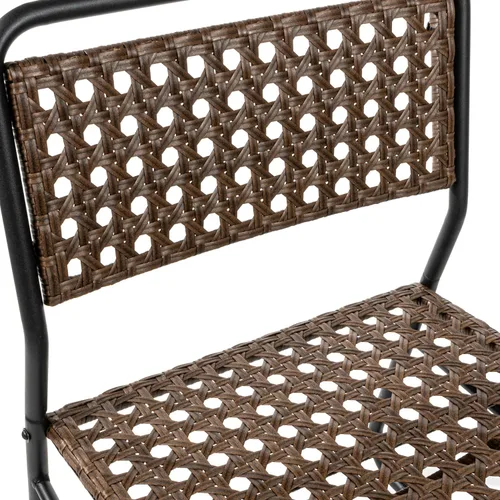 Miniatura 6 de JONATHAN Y Freja LVG1100B-3SET - Juego de 3 piezas de ratán de polietileno para patio, balcón, porche y patio trasero, muebles modernos de mimbre