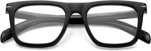 Miniatura 4 de Gafas de bloqueo de luz azul de moda con marco cuadrado para hombres y mujeres, gafas de computadora sin receta, 01 Negro