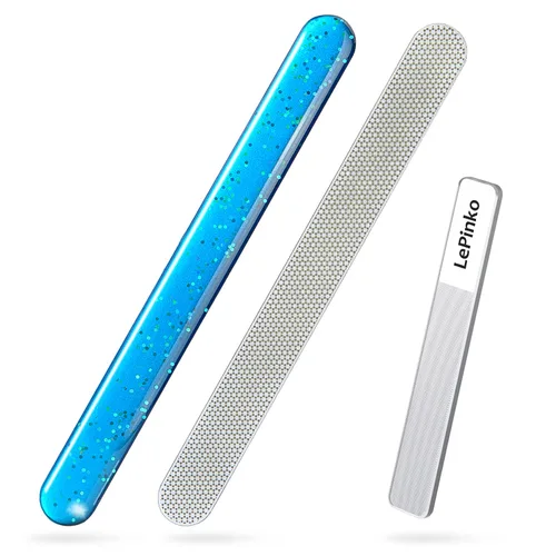 Miniatura 10 de Juego de 10 limas de uñas de doble cara de grano 100/180, limas de pulido de uñas lavables para uso en salón de belleza, herramienta profesional