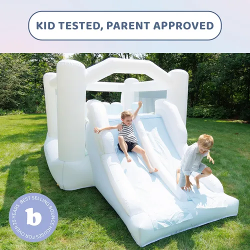 Miniatura 3 de Bounceland Obstacle Dream Bouncer Combo Slides, 18.5 pies x 8.5 pies x 6 pies de alto, soplador de aire incluido con GFCI, toboganes dobles, carrera
