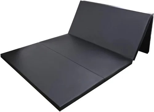 Miniatura 3 de Esterilla de gimnasia de 4 x 10 x 2 pulgadas, plegable, para fitness, entrenamiento en casa, yoga, almohadilla para acaparar Negro