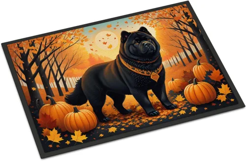 Caroline's Treasures DAC1036MAT - Tapete negro para puerta delantera, 18 x 27 pulgadas, para interiores y exteriores, para entrada, antideslizante,