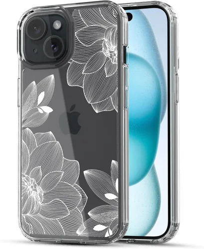 Miniatura 11 de RANZ Funda para iPhone 15, serie antiarañazos, a prueba de golpes, transparente de policarbonato duro + funda protectora de TPU para iPhone 15