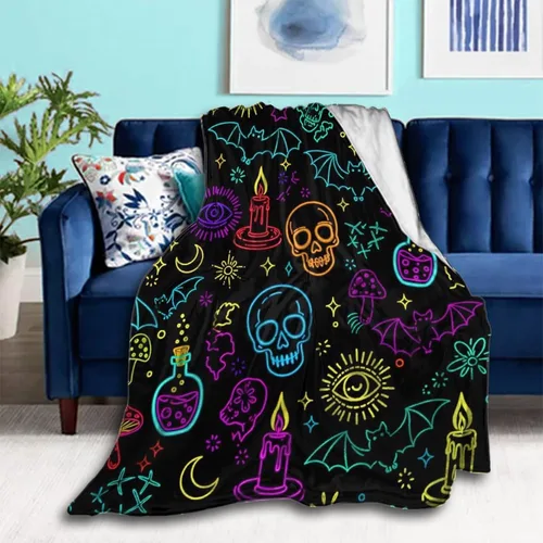 Miniatura 12 de Unqiue - Mantas mullidas para adolescentes, niños y niñas, manta cómoda para cama, sofá, compatible con atrapasueños de búho, arcoíris, mantas