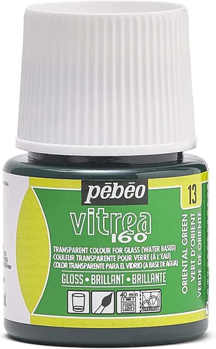 Miniatura 44 de Pebeo Vitrea 160 - Pintura para vidrio brillante, botella de 45 ml - Azul lapislázuli