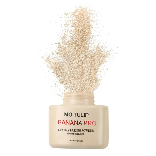 Miniatura 4 de MO TULIP Banana Pro - Polvo de hornear suelto, polvo facial de larga duración, fácil de maquillar para tonos de piel medianos (1.5 onzas)