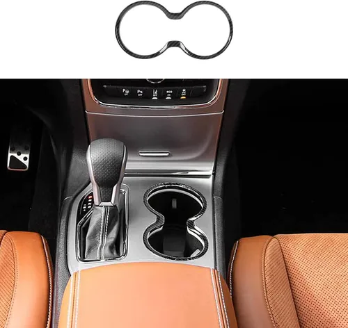 para Jeep Grand Cherokee 2011-2021 Cubierta de Moldura del Portavasos Delantero, Anillo del Portavasos de la Fila Delantera ABS Accesorios Interiores