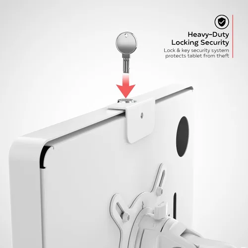 Miniatura 4 de CTA Digital Soporte de abrazadera para brazo de tableta para escritorios con seguridad antirrobo para iPad serie 10.2 - iPad Air 3 - y iPad Pro 10.5