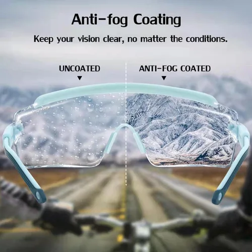 Miniatura 3 de UKNOW Anteojos de seguridad sobre lentes, gafas de seguridad antivaho protección ocular envolvente, gafas protectoras ANSI Z87.1 Azul bebé