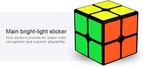 Miniatura 2 de Qiyi Qidi Speed Cube 2x2 - Pegatina Brillante-Ligera Suave (Colores Clásicos) - Juguetes de Rompecabezas 2x2x2, El Juguete Más Educativo