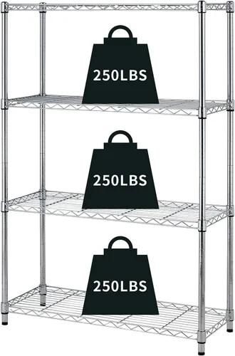 Miniatura 12 de HCY Estantería de 5 niveles con ruedas, estante de metal resistente NSF de altura ajustable para lavandería, baño, cocina, garaje, despensa, Negro