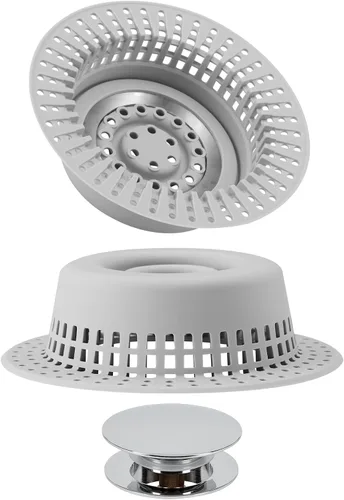 Miniatura 7 de Atrapasador de pelo de drenaje de bañera, protector mejorado con silicona y metal inoxidable diseñado para emergentes y regulares, eficaz sin