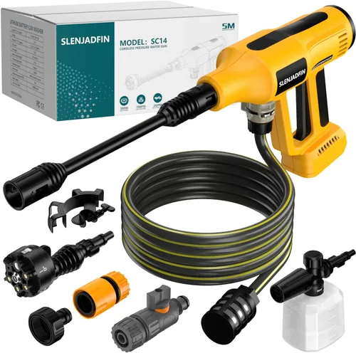 Lavadora a presión inalámbrica para batería Dewalt 20V 700 PSI Lavadora de energía portátil de mano con boquilla 6 en 1 cañón de espuma para