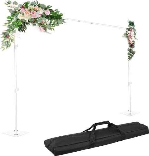 Miniatura 8 de EMART Soporte para Telón de Fondo, 8.5x10 pies Ancho Ajustable Soporte de Fondo de Fotografía con Postes de Base Plana Resistente, Tubo de Acero