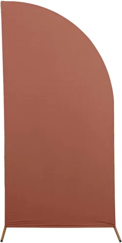 Miniatura 245 de Efavormart - Juego de 4 fundas de elastano beige para arco de media luna, fundas de telón de fondo Chiara de 2.5 pies a 7 pies para escenarios