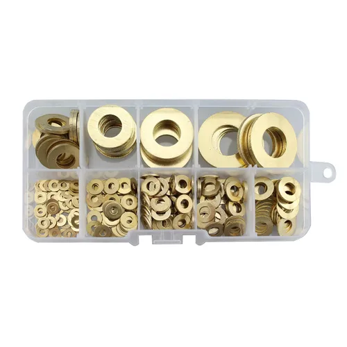 Miniatura 2 de Kit de arandela plana de 300 piezas: Juego de arandelas planas de latón M2.5 a M14