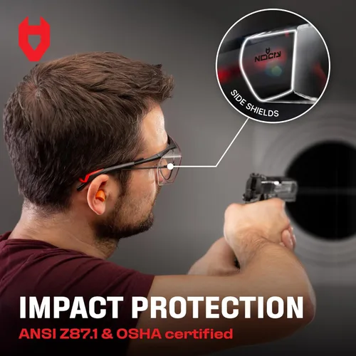 Miniatura 5 de NoCry Gafas de Seguridad Sobre Anteojos para Hombres y Mujeres con Lentes Antiarañazos y Protectores Laterales Integrados — Patillas Ajustables