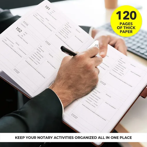 Miniatura 26 de molekaus Diario de notario, libro de registro de notario, diario público para actos notariales con 236 entradas de registro notarial, páginas Verde