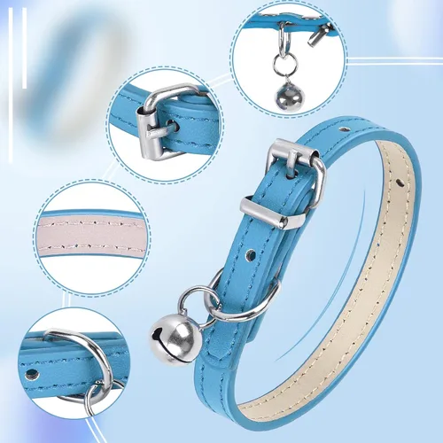 Miniatura 4 de Collar de perro XXS para Teacup, collar de perro Teacup ajustable para perros pequeños, medianos y grandes, 3/8 pulgadas de ancho (blanco, XXS)