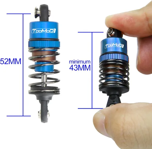 Miniatura 2 de 1/10 52MM RC Kit de amortiguadores llenos de aceite para Tamiya TT-01 TT-02 M03 M04 M05 M06 TA05 1:10 En carretera Actualizaciones de automóviles