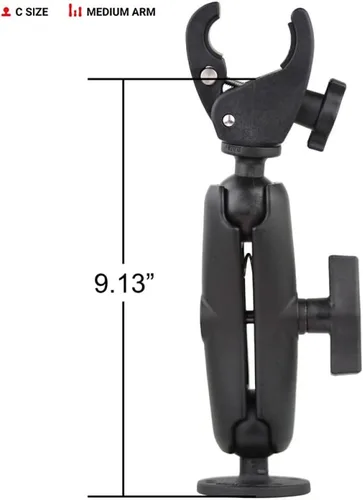 Miniatura 3 de RAM Mounts Soporte estabilizador de motor de arrastre con abrazadera de garra dura y placa redonda, bola de tamaño C de 1.5 pulgadas, montaje
