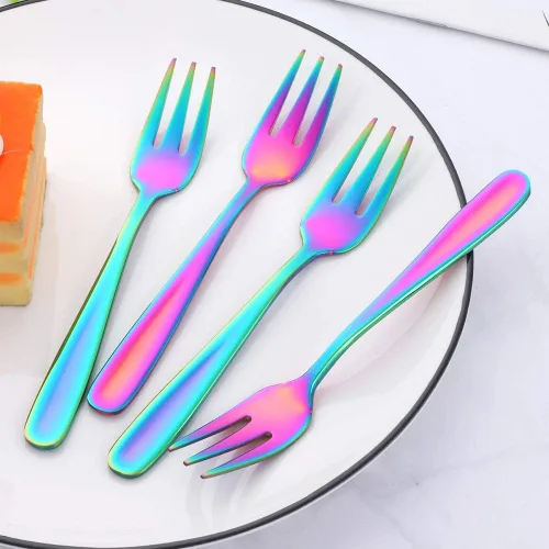 Miniatura 15 de Baikai - Juego de 12 tenedores para aperitivos, de acero inoxidable 18/10, con acabado de acero inoxidable, para cóctel, mini ensalada y fruta, 5.5