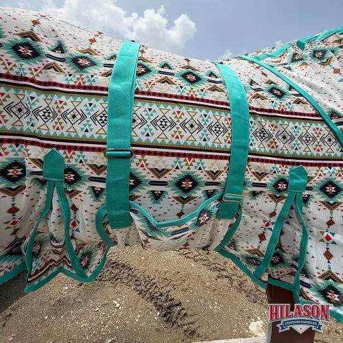 Miniatura 57 de HILASON Hoja de mosca de caballo con protección UV, malla transpirable, mosquito, primavera, alfombra de caballo de verano, alfombra de mosca