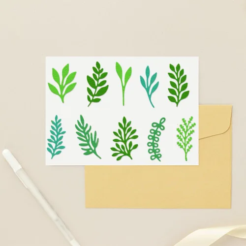 Miniatura 5 de ALIBBON 16 piezas de troqueles de hojas para hacer tarjetas, troqueles de corte de hojas de rama, moldes de plantillas de metal, hojas de flores