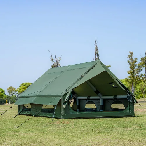 Miniatura 9 de Tienda de Campaña Inflable para Acampar con Bomba de Mano Impermeable para Exteriores Tienda Hinchable Oxford Tienda de Aire para 4 Estaciones Casa