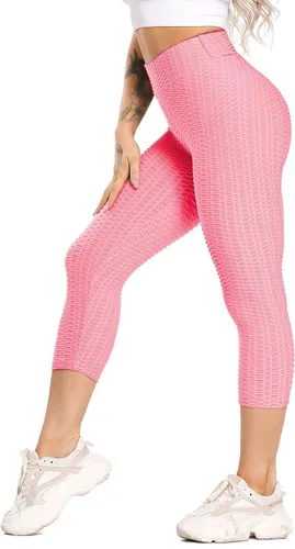 Miniatura 21 de SEASUM - Pantalones de yoga de cintura alta para mujer, con control de abdomen y realce de glúteos, leggings favorecedores para entrenar y correr