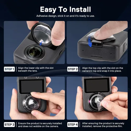 Miniatura 6 de STARTRC PHOTO Protectores de lente y protector de pantalla para accesorios DJI Osmo 360, protector de lente de PC + película de vidrio templado HD