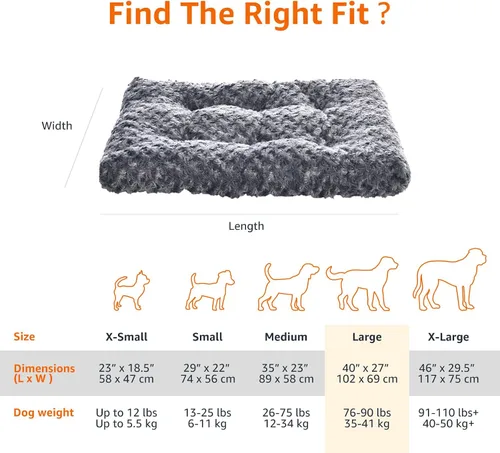 Miniatura 5 de Amazon Basics - Cama de perro de peluche