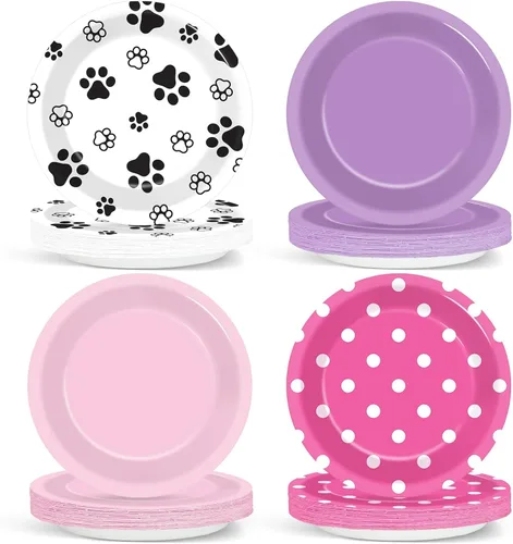 Miniatura 19 de CHUNNIN 48 platos de papel para fiesta de regreso a clases, suministros de fiesta de temporada escolar, 7 pulgadas, platos desechables