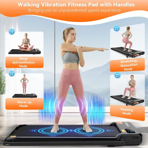 Miniatura 2 de ANCHEER Cinta de correr con inclinación – Plegable debajo del escritorio/Capacidad máxima de 300 libras – Cinta de correr eléctrica compacta