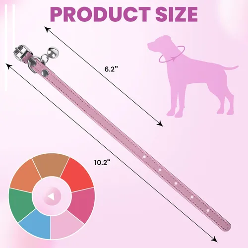 Miniatura 2 de Collar de perro XXS para Teacup, collar de perro Teacup ajustable para perros pequeños, medianos y grandes, 3/8 pulgadas de ancho (blanco, XXS)