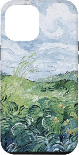 Funda para iPhone 12 Pro Max Van Gogh Green Wheat Fields Modern Art Painting Phone Cover Case