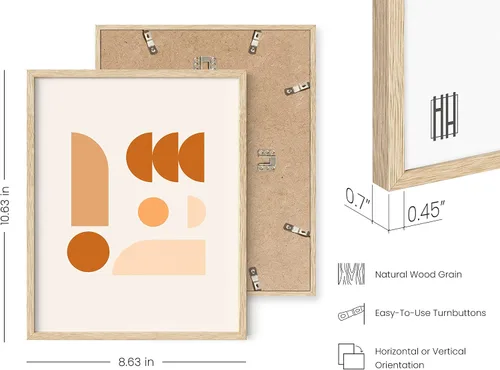 Miniatura 3 de HAUS AND HUES Arte de pared enmarcado bohemio, juego de 3 arte moderno de mediados de siglo, decoración de pared de terracota, arte de pared naranja